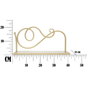 Mauro Ferretti wandplank set van 2 41,5x18x20,5 cm goud