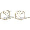 Mauro Ferretti wandplank set van 2 41,5x18x20,5 cm goud