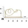 Mauro Ferretti wandplank set van 2 41,5x18x20,5 cm goud