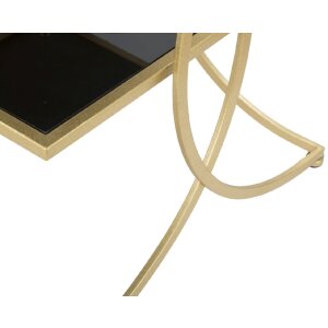 Mauro Ferretti bijzettafel dubbel 45x45x55 cm goud zwart