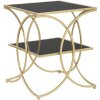 Mauro Ferretti bijzettafel dubbel 45x45x55 cm goud zwart