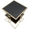 Mauro Ferretti bijzettafel dubbel 45x45x55 cm goud zwart