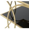 Mauro Ferretti bijzettafel dubbel 45x45x55 cm goud zwart