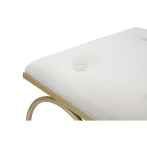Mauro Ferretti kruk hart 50x37,5x51,5 cm goud crème