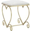 Mauro Ferretti kruk hart 50x37,5x51,5 cm goud crème