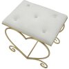 Mauro Ferretti kruk hart 50x37,5x51,5 cm goud crème