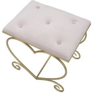 Mauro Ferretti kruk hart 50x37,5x51,5 cm goud roze