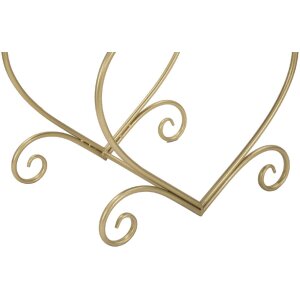 Mauro Ferretti kruk hart 50x37,5x51,5 cm goud roze