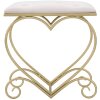 Mauro Ferretti kruk hart 50x37,5x51,5 cm goud roze