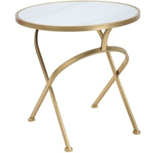 Mauro Ferretti Glam Mat bijzettafel Ø 50,5x50 cm goud