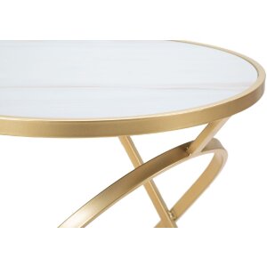 Mauro Ferretti Glam Mat bijzettafel Ø 50,5x50 cm goud