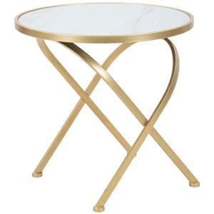 Mauro Ferretti Glam Mat bijzettafel Ø 50,5x50 cm goud