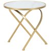Mauro Ferretti Glam Mat bijzettafel Ø 50,5x50 cm goud