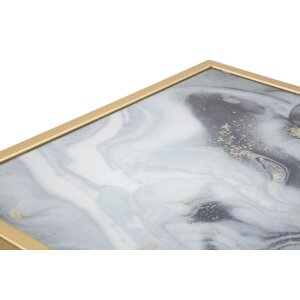 Mauro Ferretti bijzettafel Glam Ebene 40x35x60 cm goud
