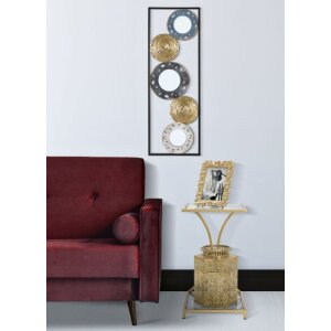 Mauro Ferretti bijzettafel Glam Ebene 40x35x60 cm goud