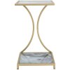 Mauro Ferretti bijzettafel Glam Ebene 40x35x60 cm goud