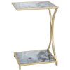 Mauro Ferretti bijzettafel Glam Ebene 40x35x60 cm goud