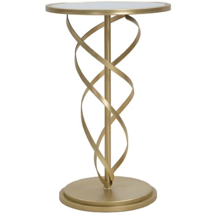 Mauro Ferretti bijzettafel Glam Spiral Ø 38x61,5 cm goud