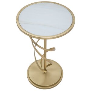Mauro Ferretti bijzettafel Glam Spiral Ø 38x61,5 cm goud