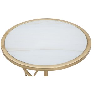 Mauro Ferretti bijzettafel Glam Spiral Ø 38x61,5 cm goud