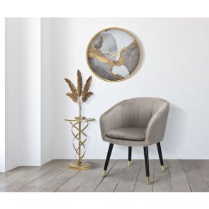 Mauro Ferretti bijzettafel Glam Spiral Ø 38x61,5 cm goud