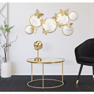 Mauro Ferretti salontafel vlinders Ø 60x40,5 cm goud