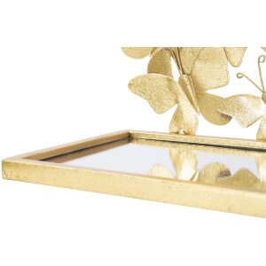 Mauro Ferretti wandplank vlinders set van 2 43x19,2x16,5 cm goud