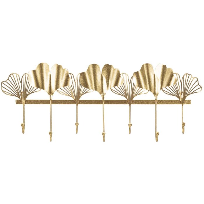 Mauro Ferretti wandkapstok 7 bladen 66,2x6x26,3 cm goud