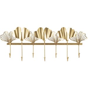 Mauro Ferretti wandkapstok 7 bladen 66,2x6x26,3 cm goud