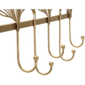 Mauro Ferretti wandkapstok 7 bladen 66,2x6x26,3 cm goud