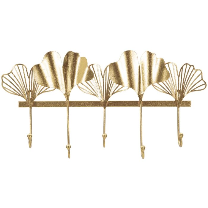 Mauro Ferretti wandkapstok 5 bladen 49,5x6x26,3 cm goud