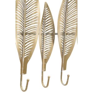 Mauro Ferretti wandkapstok lang blad 65x6x42,5 cm goud