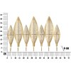 Mauro Ferretti wandkapstok lang blad 65x6x42,5 cm goud