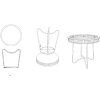 Mauro Ferretti bijzettafel Fuji Ø 60x60,5 cm veelkleurig