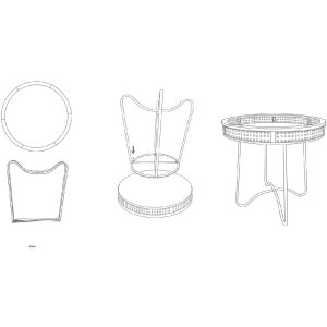 Mauro Ferretti bijzettafel Fuji Ø 40x60 cm veelkleurig