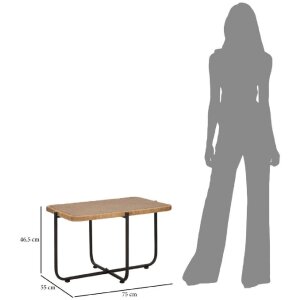 Mauro Ferretti salontafel Cebu 75x55x46,5 cm zwart bruin