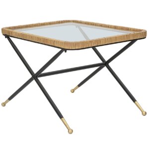 Mauro Ferretti Saint Barth salontafel 70x50x45 cm zwart bruin