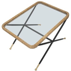 Mauro Ferretti Saint Barth salontafel 70x50x45 cm zwart bruin