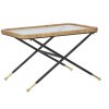 Mauro Ferretti Saint Barth salontafel 70x50x45 cm zwart bruin