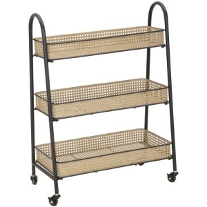 Mauro Ferretti trolley Fuji 60x30x80 cm zwart naturel