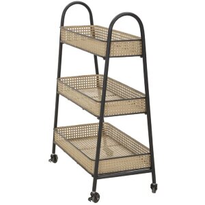 Mauro Ferretti trolley Fuji 60x30x80 cm zwart naturel