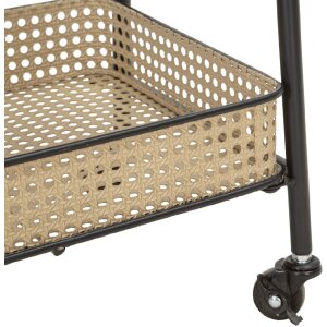 Mauro Ferretti trolley Fuji 60x30x80 cm zwart naturel