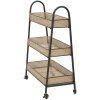 Mauro Ferretti trolley Fuji 60x30x80 cm zwart naturel
