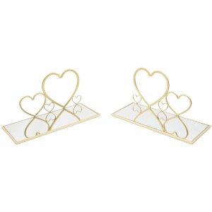 Mauro Ferretti wandconsole harten set 2 stuks 41,5x18x21 cm goud