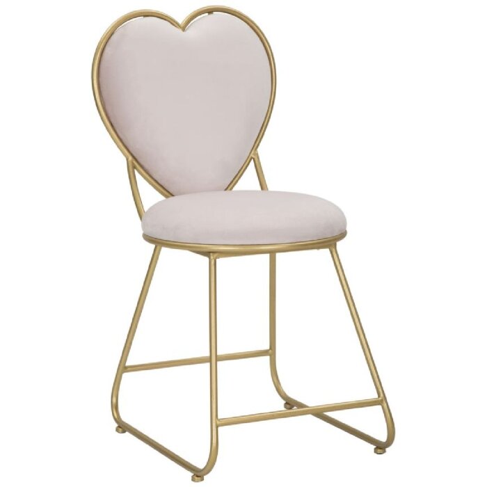 Mauro Ferretti stoel hart 37x47x80 cm goud roze