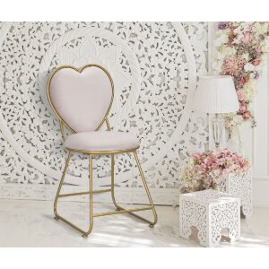 Mauro Ferretti stoel hart 37x47x80 cm goud roze