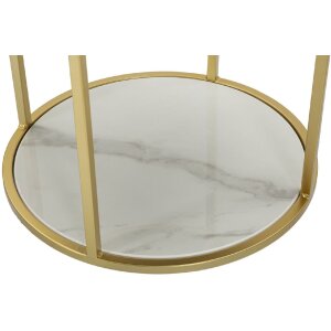 Mauro Ferretti nachtkastje Montpellier Ø 42x48 cm goud crème wit