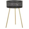 Mauro Ferretti bijzettafel Blacky Ø 40x65 cm zwartgoud