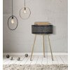 Mauro Ferretti bijzettafel Blacky Ø 40x65 cm zwartgoud