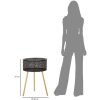 Mauro Ferretti bijzettafel Blacky Ø 40x65 cm zwartgoud